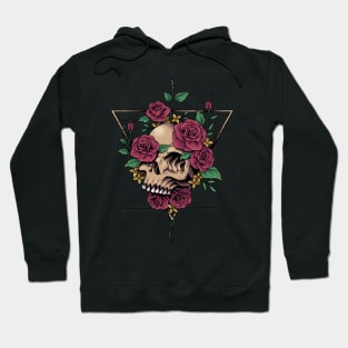 red rose skull Hoodie